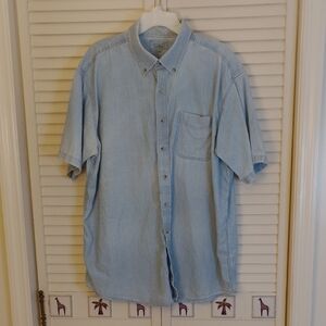L.L. Bean Light Blue Casual Button Down Shirt